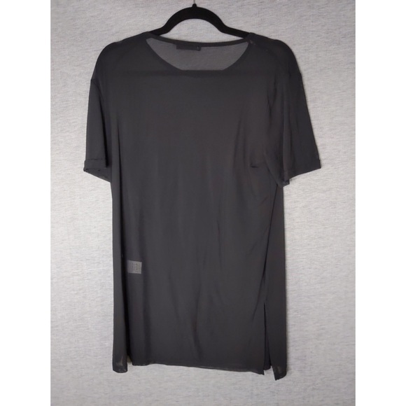 🎉 3/$20 👯♀️Host Pick⚡️Shein Drop Shoulder Slit Side Longline Tee - Picture 6 of 9